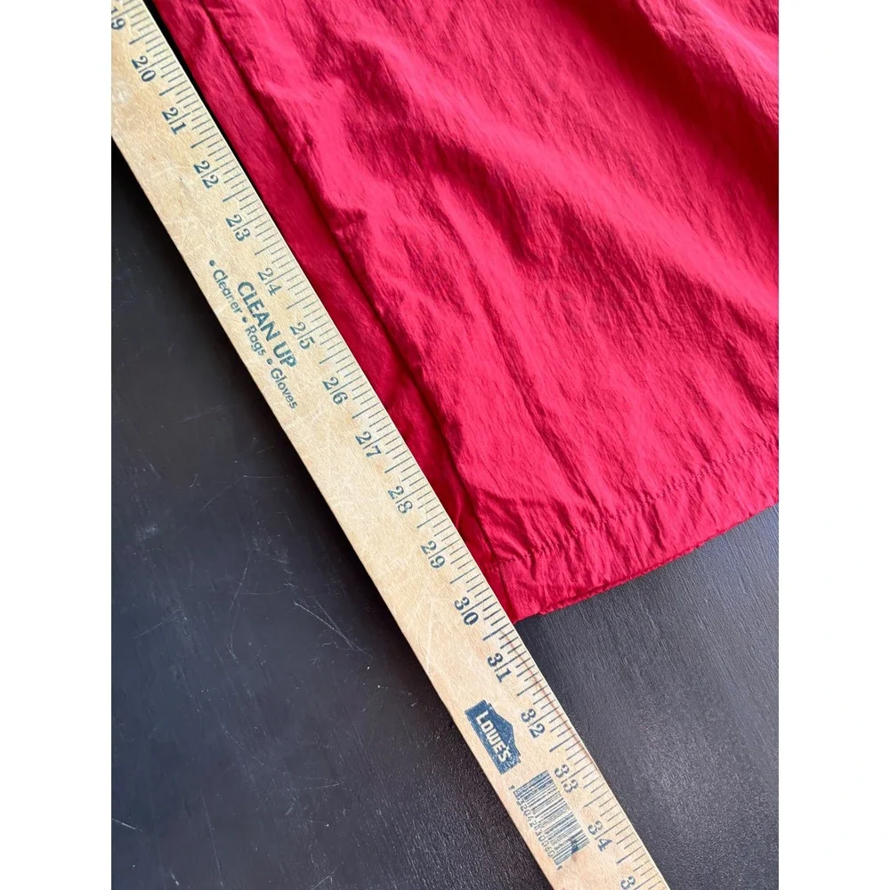 Nike Track Pants Women Medium Red High Rise Loose Fit Side Stripe Sportswear Y2K
